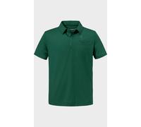 Poloshirt SCHÖFFEL "Polo Shirt Ramseck M", Herren, Gr. 46, grün (6995, grün), Oberstoff: 77% Polyester, 18% Lyocell, 5% Elasthan, V-Ausschnitt, Shirts (71822415-46) 6995, grün