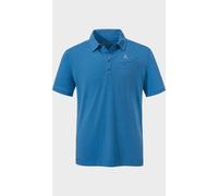 Poloshirt SCHÖFFEL "Polo Shirt Ramseck M", Herren, Gr. 48, blau (8405, blau), Oberstoff: 77% Polyester, 18% Lyocell, 5% Elasthan, V-Ausschnitt, Shirts (48840201-48) 8405, blau