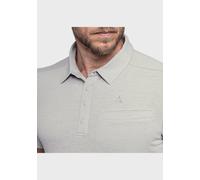 Poloshirt SCHÖFFEL "Polo Shirt Ramseck M", Herren, Gr. 50, grau (9180, grau), Oberstoff: 77% Polyester, 18% Lyocell, 5% Elasthan, V-Ausschnitt, Shirts (62516256-50) 9180, grau