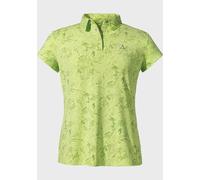 Poloshirt SCHÖFFEL "Polo Shirt Sternplatte L", Damen, Gr. 34, grün (6085, grün), Oberstoff : 90% Nylon 10% Elasthan, V-Ausschnitt, Shirts Poloshirt (17497636-34)