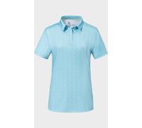 Poloshirt SCHÖFFEL "Polo Shirt Style Fraydo WMN", Damen, Gr. 44, 8015, blau, Oberstoff: 91% Polyester, 9% Elasthan, V-Ausschnitt, Shirts (77904502-44) 8015, blau