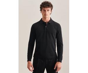 Poloshirt SEIDENSTICKER, Herren, Gr. M, schwarz, 100% Baumwolle, unifarben, slim fit, Shirts, Polo Uni (28906660-M) schwarz