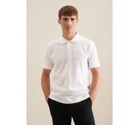 Poloshirt SEIDENSTICKER, Herren, Gr. M, weiß, 100% Baumwolle, unifarben, regular fit, Shirts, Polo (87825932-M) weiß