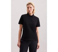 Poloshirt SEIDENSTICKER "Schwarze Rose", Damen, Gr. XL, schwarz, 100% Baumwolle, unifarben, regular fit, Shirts, Polo Uni (82737966-XL) schwarz