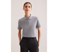 Poloshirt SEIDENSTICKER "Schwarze Rose", Damen, Gr. XS, grau, 100% Baumwolle, unifarben, regular fit, Shirts, Polo Uni (68925950-XS) grau