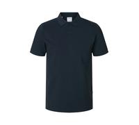 Poloshirt SELECTED HOMME "SLHSLIM-ATLAS SS POLO D", Herren, Gr. XXL, schwarz sapphire, Jersey, Obermaterial: 95% Baumwolle, 5% Elasthan, unifarben, slim fit, Shirts (85718712-XXL) schwarz sapphire