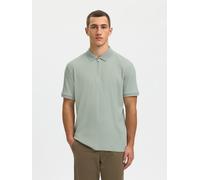 Selected Fave Structure Polo Kurzarm-poloshirt L Aqua Gray