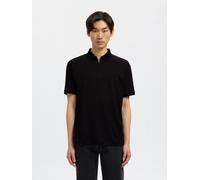 Selected Homme Poloshirt SLHFAVE ZIP SS POLO NOOS Gr. M Schwarz Herren