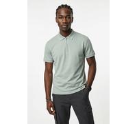 Poloshirt SELECTED "SLHFAVE ZIP SS POLO NOOS", Herren, Gr. XL, aqua gray, Jersey, Obermaterial: 50% Baumwolle, 50% Polyester, unifarben, regular fit normal, ohne Ausschnitt, Shirts, Baumwollmischung,