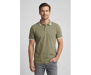 Poloshirt SELECTED "SLHSLIM-ATLAS SPORT SS POLO", Herren, Gr. XXL, grün (vetiver detail:cloud dancer, angor), Jersey, Obermaterial: 95% Baumwolle, 5% Elasthan, unifarben, slim fit normal, ohne Ausschn