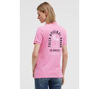 Poloshirt SOCCX, Damen, Gr. XL, pink, Piqué, Material: 95% Baumwolle, 5% Elasthan, bedruckt, regular fit normal, hoch geschlossener Ausschnitt, eingesetzt Bündchen, Shirts, mit Puff-Print (83538032-XL