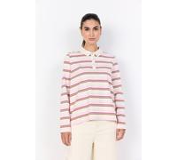 Poloshirt SOYACONCEPT "SC-BASE 2", Damen, Gr. M, rose combi, Jersey, Obermaterial: 100% Baumwolle, gestreift, regular fit normal, Rundhals, Shirts (15946666-M) rose combi