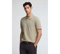 Poloshirt steingrau aus Pikee mit Polo Club-Patch M