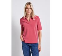 Poloshirt STREET ONE, Damen, Gr. 36, almond coral, Jersey, Obermaterial: 46% Modal, 46% Polyester, 8% Elasthan, unifarben, casual, regular fit normal, ohne Ausschnitt, Kurzarm, Shirts (88597229-36) al