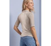 Poloshirt im Strick-Look mit Rippstruktur