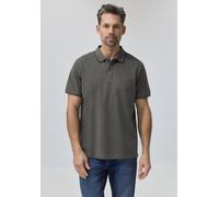 Poloshirt STREET ONE MEN, Damen, Gr. M (40), oil grau, Web, 100% Baumwolle, unifarben, normal normal, hoch geschlossener Ausschnitt, abgesteppt, Shirts, aus reiner Baumwolle (32919324-M) oil grau