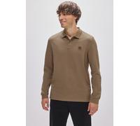 Poloshirt STREET ONE MEN, Herren, Gr. 3XL, barista braun, Web, 80% Baumwolle, 20% Polyester, unifarben, normal normal, hoch geschlossener Ausschnitt, Bündchen, Shirts, aus Baumwolle mit Stretchante (1