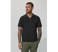 Poloshirt STREET ONE MEN, Herren, Gr. 3XL, schwarz, Web, 86% Baumwolle, 14% Modal, unifarben, normal normal, hoch geschlossener Ausschnitt, abgesteppt, Shirts, im soften Baumwoll-Mix (89523446-XXXL) s