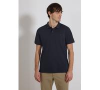 Poloshirt STREET ONE MEN, Herren, Gr. L (42), schwarz ink blau, Web, 95% Baumwolle, 5% Elasthan, unifarben, comfort fit normal, hoch geschlossener Ausschnitt, normaler Saum, Shirts, aus Baumwolle mit