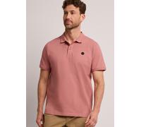 Poloshirt STREET ONE MEN, Herren, Gr. M (40), sunrise rot, Web, 95% Baumwolle, 5% Elasthan, unifarben, normal normal, hoch geschlossener Ausschnitt, Bündchen, Shirts, aus Baumwolle mit Stretchante (62