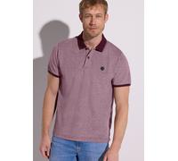 Poloshirt STREET ONE MEN, Herren, Gr. S (38), burnt crimson rot, Web, 100% Baumwolle, unifarben, comfort fit normal, hoch geschlossener Ausschnitt, normaler Saum, Shirts, mit Farbakzenten (58121011-S)