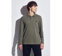 Poloshirt STREET ONE MEN, Herren, Gr. XL (44), grün (vintage grün), Web, 50% Baumwolle, 50% Polyester, unifarben, normal normal, hoch geschlossener Ausschnitt, abgesteppt, Shirts, im soften Baumwoll-M