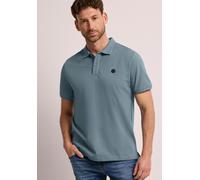 Poloshirt STREET ONE MEN, Herren, Gr. XL (44), lake blau, Web, 95% Baumwolle, 5% Elasthan, unifarben, normal normal, hoch geschlossener Ausschnitt, Bündchen, Shirts, aus Baumwolle mit Stretchante (496