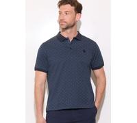 Poloshirt STREET ONE MEN, Herren, Gr. XL (44), schwarz ink blau, Web, 100% Baumwolle, unifarben, normal 3/4-Länge, hoch geschlossener Ausschnitt, abgesteppt, Shirts, aus reiner Baumwolle (29447428-XL)