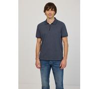 Poloshirt STREET ONE MEN, Herren, Gr. XL (44), schwarz ink blau, Web, 60% Baumwolle, 40% Polyester, unifarben, normal normal, hoch geschlossener Ausschnitt, Bündchen, Shirts, im soften Baumwoll-Mix (2