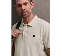 Poloshirt STREET ONE MEN, Damen, Gr. XXL (46), sandweiß, Web, 95% Baumwolle, 5% Elasthan, unifarben, comfort fit normal, hoch geschlossener Ausschnitt, normaler Saum, Shirts, aus Baumwolle mit Stretch