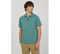 Street One MEN Kurzarm Poloshirt im Melange-Look Caribbean Green XXL