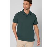 Poloshirt STREET ONE MEN, Herren, Gr. XXL (46), grün (sea grün), Web, 100% Baumwolle, unifarben, normal normal, hoch geschlossener Ausschnitt, abgesteppt, Shirts, aus reiner Baumwolle (81563439-XXL) s