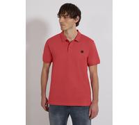 Poloshirt STREET ONE MEN, Herren, Gr. XXL (46), rosa (dull coral), Web, 95% Baumwolle, 5% Elasthan, unifarben, comfort fit normal, hoch geschlossener Ausschnitt, normaler Saum, Shirts, aus Baumwolle m
