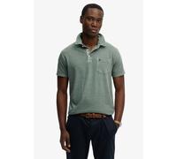 Poloshirt SUPERDRY "CLASSIC COTTON LINEN POLO", Damen, Gr. XL, olive branch grün, Single Jersey, Obermaterial: 80% Baumwolle, 20% Leinen, unifarben, slim fit normal, Rundhals, Shirts, aus tollem Baumw