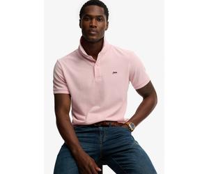 Poloshirt SUPERDRY "CLASSIC PIQUE POLO", Damen, Gr. L, montauk pink, Single Jersey, Obermaterial: 100% Baumwolle, unifarben, relaxed fit normal, Rundhals, Shirts (46944103-L) montauk pink