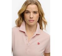 Poloshirt SUPERDRY "HERITAGE SLIM FIT POLO", Damen, Gr. XL, pale rose pink, Single Jersey, Obermaterial: 97% Baumwolle, 3% Elasthan, unifarben, skinny fit normal, Shirts (40256159-XL) pale rose pink
