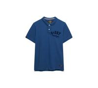 Poloshirt SUPERDRY "VINTAGE ATHLETIC POLO", Damen, Gr. L, bay blau, Single Jersey, Obermaterial: 100% Baumwolle, bedruckt, relaxed fit normal, Rundhals, Shirts (55148439-L) bay blau