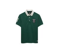 Poloshirt SUPERDRY "VINTAGE PIQUE RUGBY POLO", Herren, Gr. L, hunter grün, Single Jersey, Obermaterial: 100% Baumwolle, bedruckt, relaxed fit normal, Rundhals, Shirts (44745253-L) hunter grün