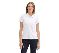 Poloshirt TOM TAILOR, Damen, Gr. XL (42), weiß, Jersey, Obermaterial: 95% Baumwolle, 5% Elasthan, Shirts (98334830-XL) weiß