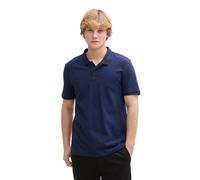 Poloshirt TOM TAILOR DENIM, Herren, Gr. XL, blau (dunkelblauberry), Piqué, Obermaterial: 100% Baumwolle, unifarben, regular fit taillenbedeckt, gerader Abschluss, Shirts (49486268-XL) dunkelblauberry