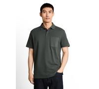 Poloshirt TOM TAILOR, Herren, Gr. L, schwarzest olive, Piqué, Obermaterial: 60% Baumwolle, 40% Polyester, unifarben, regular fit hüftbedeckend, Rundhals, Shirts, Sommer-Poloshirt mit Knopfleiste (2523