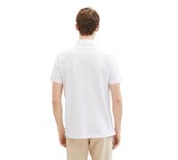 Tom Tailor Poloshirt BASIC Piqué Regular Fit mit Logo-Stitching Weiß XL