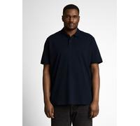 Poloshirt TOM TAILOR PLUS, Herren, Gr. 5XL, sky captain blau, Single Jersey, Obermaterial: 100% Baumwolle, bestickt, unifarben, normal hüftbedeckend, Rundhals, Shirts, mit Logo-Stickerei - Große Größe