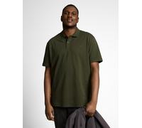 Poloshirt TOM TAILOR PLUS, Herren, Gr. XXL, deep leaf grün, Single Jersey, Obermaterial: 100% Baumwolle, bestickt, unifarben, normal hüftbedeckend, Rundhals, Shirts, mit Logo-Stickerei - Große Größen