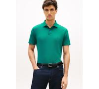 Poloshirt TOMMY HILFIGER "1985 REGULAR POLO", Herren, Gr. L, grün (deep ocean), Piqué, Obermaterial: 96% Baumwolle, 4% Elasthan, hoch geschlossener Ausschnitt, Shirts, aus Piqué (49070869-L) deep ocea