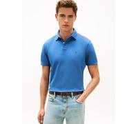 Poloshirt TOMMY HILFIGER "1985 REGULAR POLO", Herren, Gr. M, blau (blau orbit), Piqué, Obermaterial: 96% Baumwolle, 4% Elasthan, hoch geschlossener Ausschnitt, Shirts, aus Piqué (70395323-M) blau orbi