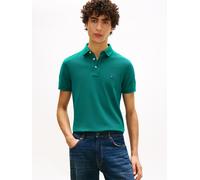 Poloshirt TOMMY HILFIGER "1985 SLIM POLO", Herren, Gr. S, deep ocean, Piqué, Obermaterial: 96% Baumwolle, 4% Elasthan, Shirts, Markenstickerei, aus Baumwoll-Piqué (36170941-S) deep ocean