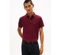 Poloshirt TOMMY HILFIGER "1985 SLIM POLO mit Piqué-Struktur und Stickerei", Herren, Gr. L, rot (deep rouge), Piqué, Obermaterial: 96% Baumwolle, 4% Elasthan, Basic, slim fit, eingesetzt Bündchen, Shir