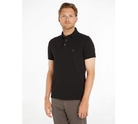 Poloshirt TOMMY HILFIGER "1985 SLIM POLO mit Stickerei und Piqué-Qualität", Herren, Gr. XXL (56), schwarz, Piqué, Obermaterial: 97% Baumwolle, 3% Elasthan, Basic, schmal normal, Rundhals, eingesetzt,Ä