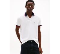 Poloshirt TOMMY HILFIGER "CONTRAST COLLAR CUFF REG POLO", Herren, Gr. XL, weiß, Piqué, Obermaterial: 96% Baumwolle, 4% Elasthan, regular fit, Rippbündchen, Shirts (68168241-XL) weiß